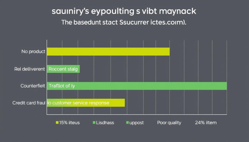 Chart showing common complaints about Sauconyshopuk.com based on consumer reports
